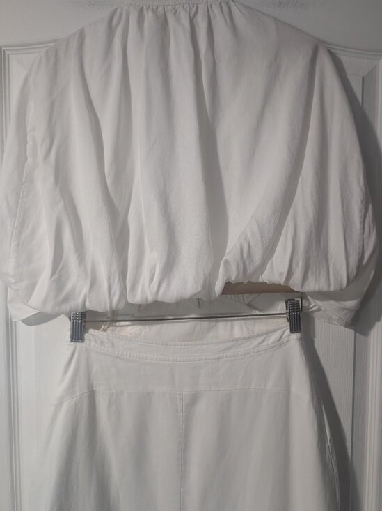 SIMKHAI | Inara Linen Midi Dress In White - Picture 15 of 16